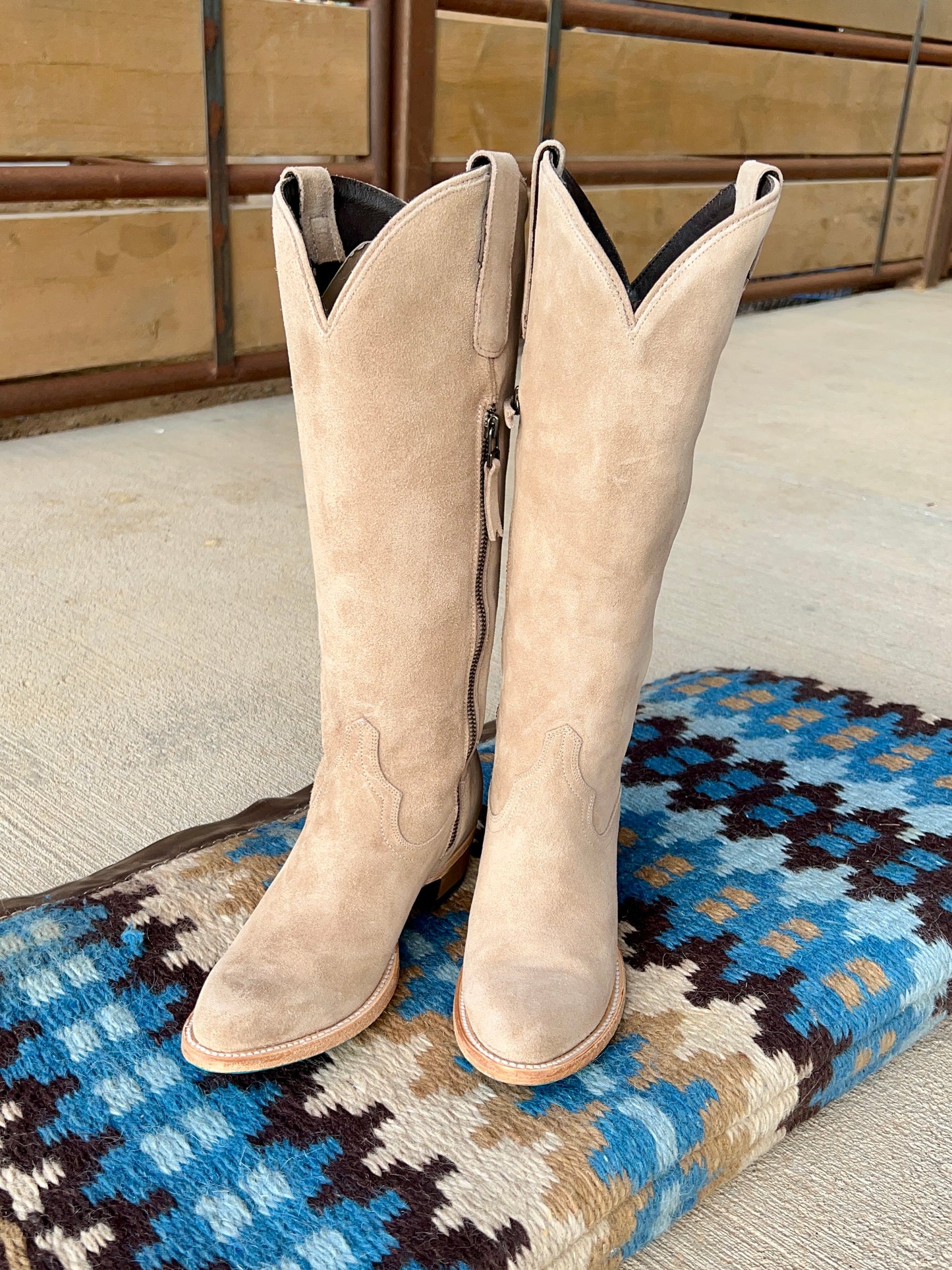 Plain Jane Boot - Latte Suede