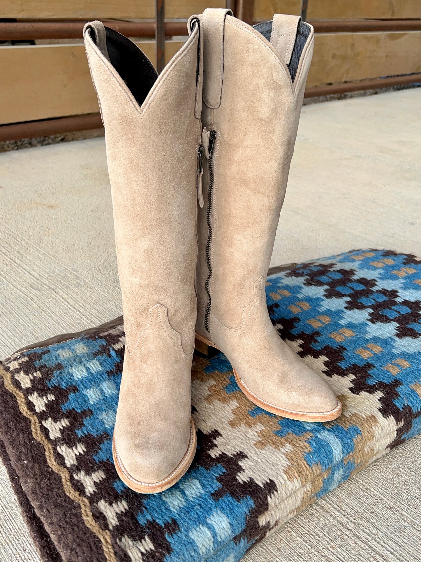 Plain Jane Boot - Latte Suede
