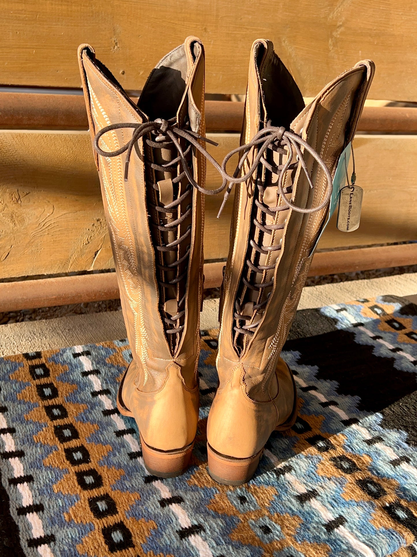 Monica Boot - Lace Up in Saddle Brown