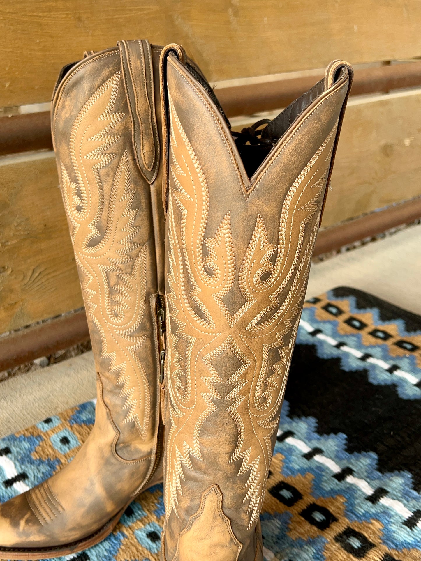 Monica Boot - Lace Up in Saddle Brown